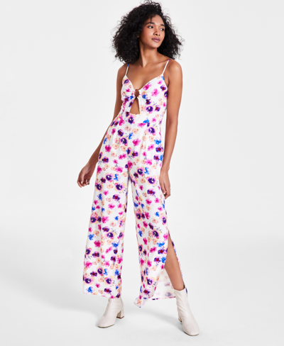 Bar Iii Women's Floral-print O-ring Jumpsuit, Created For Macy's In Tatiana Trop
