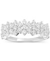 Giani Bernini Cubic Zirconia Horizontal Cluster Ring In Sterling Silver, Created For Macy's In Sterling Silver