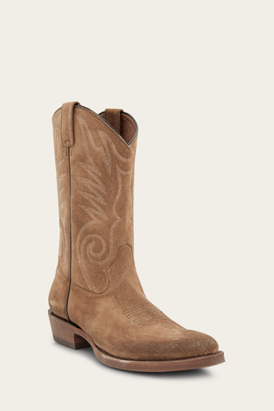 The Frye Company Frye Grady Vintage Stitch Western Boots In Mushroom