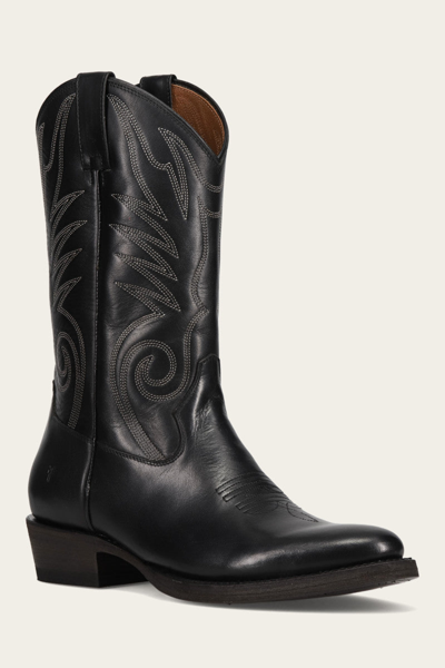 The Frye Company Frye Grady Vintage Stitch Western Boots In Black