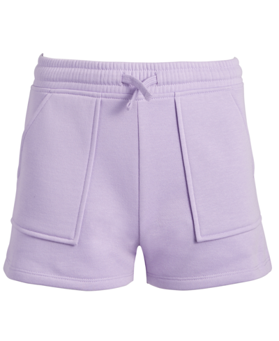 Epic Threads Big Girls Fleece Sweat Shorts, Created For Macy's In Purple Roses