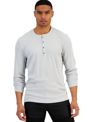 INC INTERNATIONAL CONCEPTS INC MEN'S LIGHTWEIGHT RIBBED HENLEY SHIRT, CREATED FOR MACY'S