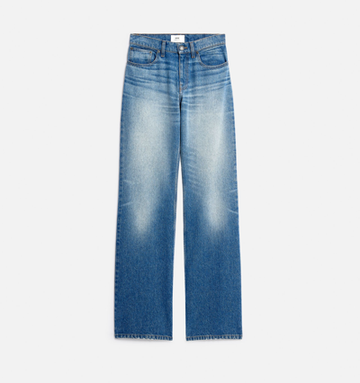 Ami Alexandre Mattiussi Ami Paris Logo Patch Flared Jeans In Blue