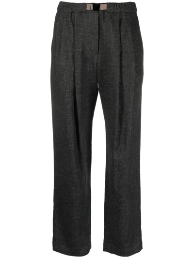 Brunello Cucinelli Pleated Straight-leg Trousers In Grey