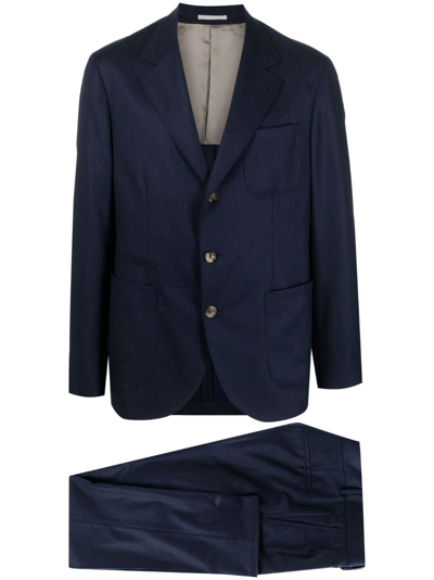 Brunello Cucinelli 2 Piece Wool Suit In Blue