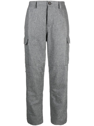 Brunello Cucinelli Straight-leg Virgin Wool Trousers In Grey