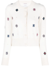 Barrie Intarsia-knit Round-neck Cardigan