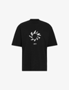 Allsaints Halo Graphic T-shirt In Jet Black