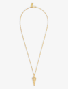 CELESTE STARRE CELESTE STARRE WOMENS GOLD ATHENA 18CT YELLOW GOLD-PLATED BRASS AND MOONSTONE PENDANT NECKLACE