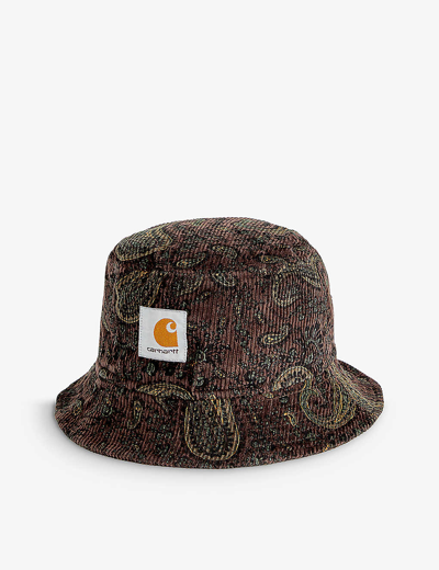 Carhartt Cord Paisley Cotton-corduroy Bucket Hat In Paisley Print Buck Eye
