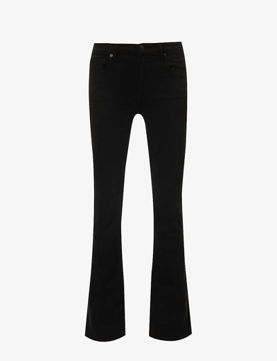 Citizens Of Humanity Womens Plush Black Emmanuelle Straight-leg Mid-rise Stretch-denim-blend Jeans