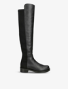 Stuart Weitzman High Boots With Round Toe And Block Heel In Black