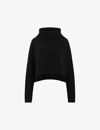 Allsaints Akira Recycled Blend Cashmere Sweater In Black