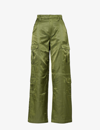 Rag & Bone Cailyn Overalls Casual Pants In Armygrn