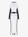 Goldbergh Womens 8000 White Parry Belted Stretch-woven Ski Suit