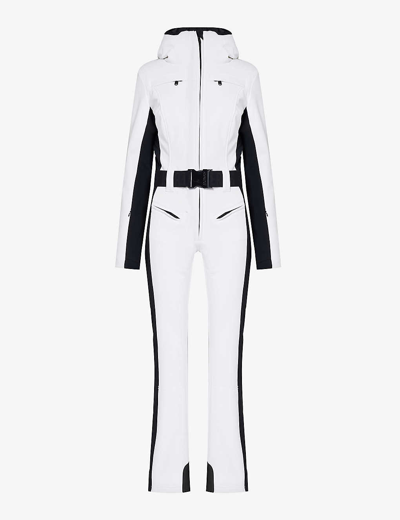 Goldbergh Womens 8000 White Parry Belted Stretch-woven Ski Suit In 8000 White