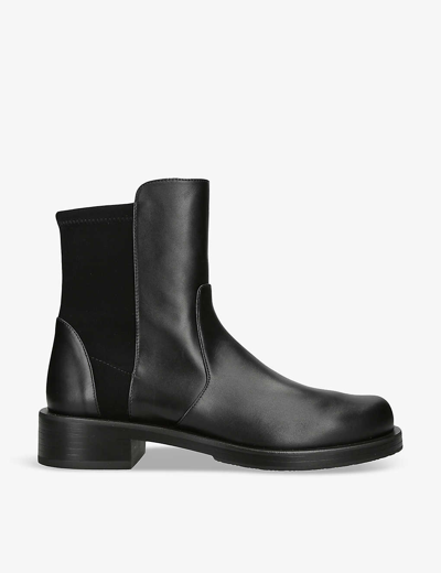 Stuart Weitzman Womens Black 5050 Bold Leather Ankle Boots