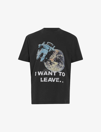 Allsaints Transcend Graphic Print Relaxed T-shirt In Black
