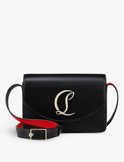 Christian Louboutin Womens Black Loubi54 Small Leather Crossbody Bag 1 Size
