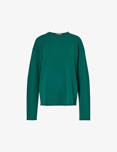 Guest In Residence Womens Forest Round-neck Relaxed-fit Cashmere Jumper In Green