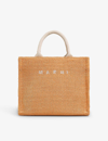 Marni Small Raffia Effect Tote Bag In Arabesque