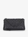 THE KOOPLES THE KOOPLES WOMENS BLACK SKULL-EMBELLISHED QUILTED SMALL LEATHER CLUTCH BAG 1 SIZE
