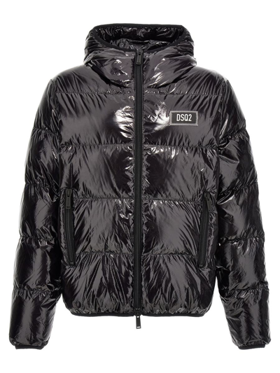 Dsquared2 Puff Caban Down Jacket In Black