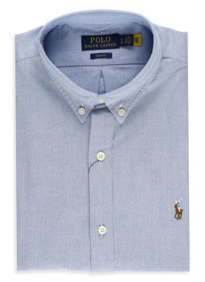 Polo Ralph Lauren Logo Embroidery Shirt Shirt, Blouse Light Blue In White