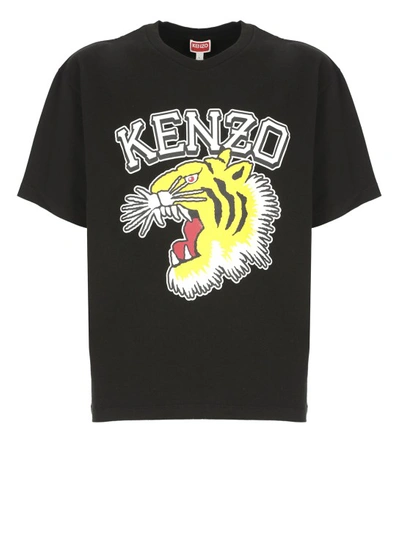 Kenzo Tiger Varsity T-shirt In Black