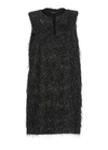 Fabiana Filippi Metallic-threading Fringed Minidress In Black