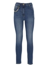 Elisabetta Franchi Striaght Leg Jeans In Green