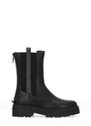 Fabiana Filippi Chuncky Leather Beatles Boot In Black