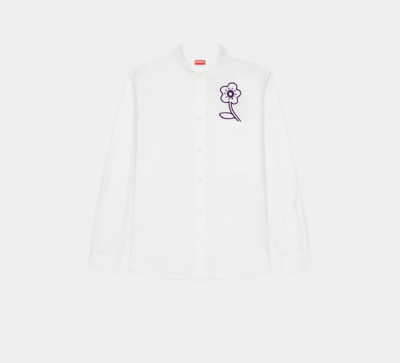 Kenzo Chemise Casual Rue Vivienne Homme Blanc In White