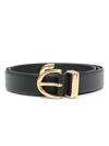 Khaite The Bambi Leather Belt In Black