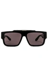 Gucci Flat Top In Shiny Solid Black