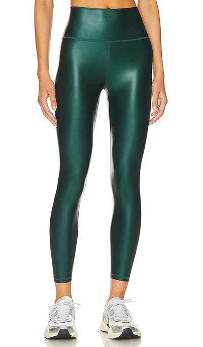 Spiritual Gangster Ada Wet Look 7/8 Legging In Deep Forest