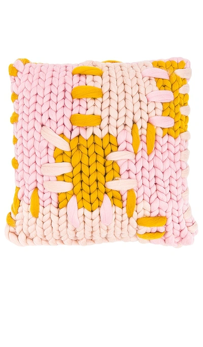 Hope Macaulay Bella Colossal Knit Cushion In Pink Multi