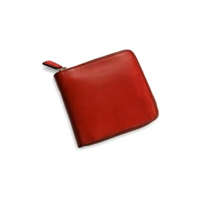 Il Bussetto Bi-fold Zip Wallet Colored Inside In Red