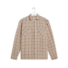 WAX LONDON BIEGE/ECRU OVERSHIRT