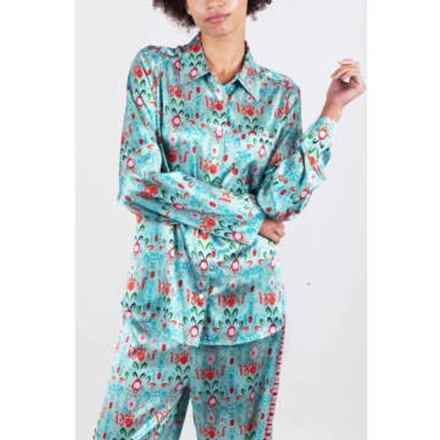 Jessica Russell Flint Long Sleeve Iko Pyjamas In Blue