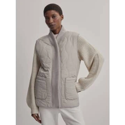 Varley Covey Reversible Quilt Gilet In Gray
