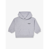 Represent Logo-print Cotton-jersey Hoody 1 - 4 Years In Ash Grey/black