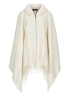 Fabiana Filippi Virgin Wool Blend Cape In Neutrals