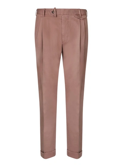 Dell'oglio Ankle-cuffs Tapered-leg Trousers In Brown