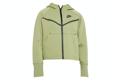 Pre-owned Nike Sportswear Kids Tech Fleece Full Zip Hoodie Medium Olive