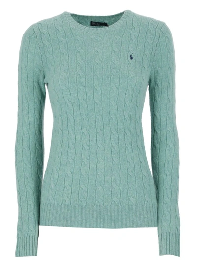 Polo Ralph Lauren Women's Julianna Cable-knit Wool-blend Sweater In Greenscape Melange