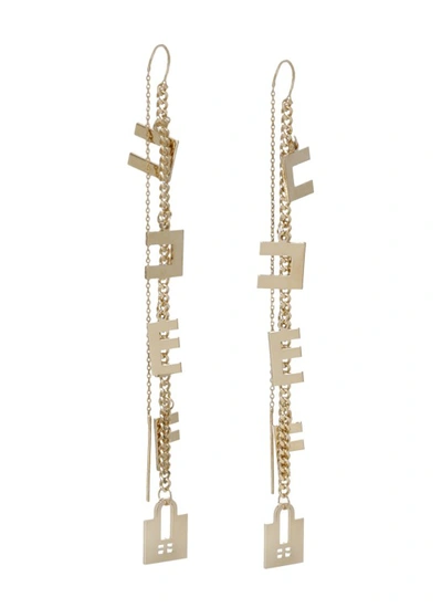 Elisabetta Franchi Earrings With Charm In Gold