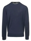 TOM FORD DARK GREY CREWNECK PULLOVER WITH RIB TRIM IN WOOL