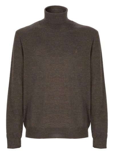 Polo Ralph Lauren Long Sleeve Turtle Neck Pullover Clothing In Brown