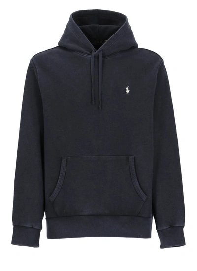 Polo Ralph Lauren Polo Pony Cotton Hoodie In Blue
